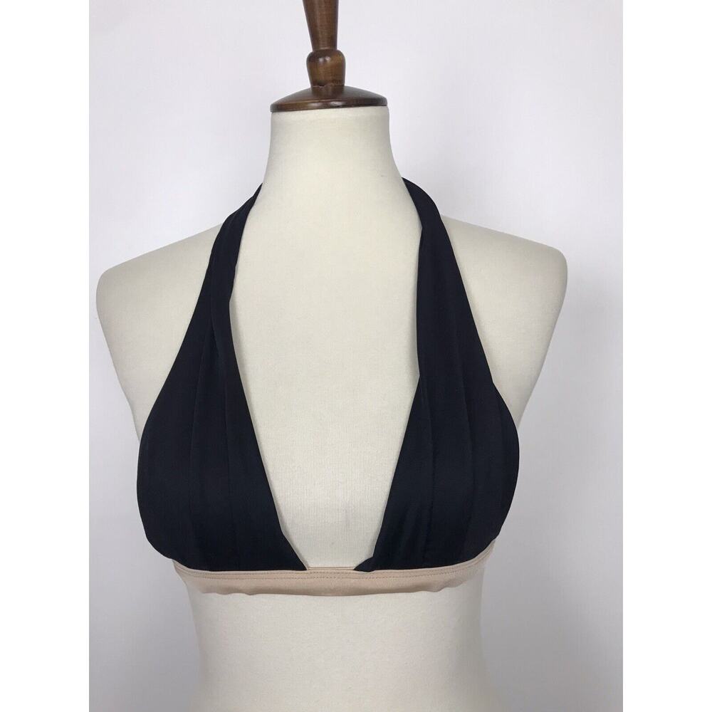 Cali Dreaming Bikini Top Colorblock Pleated Triangle Swimwear